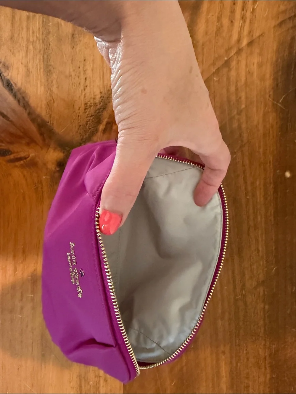 Kate Spade Nylon Cosmetic Bag in Baja Rose